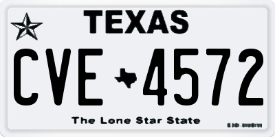 TX license plate CVE4572