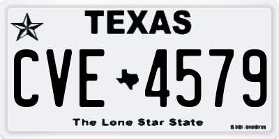 TX license plate CVE4579