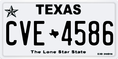 TX license plate CVE4586