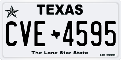 TX license plate CVE4595