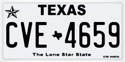 TX license plate CVE4659