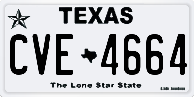 TX license plate CVE4664