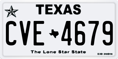 TX license plate CVE4679