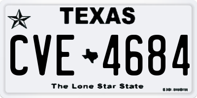 TX license plate CVE4684