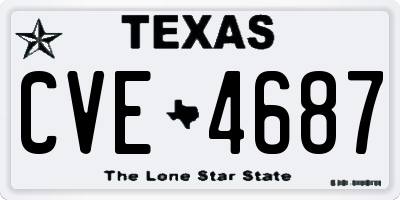 TX license plate CVE4687