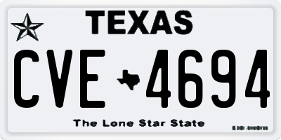 TX license plate CVE4694