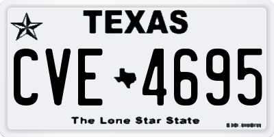 TX license plate CVE4695