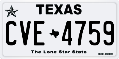 TX license plate CVE4759