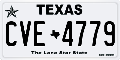 TX license plate CVE4779