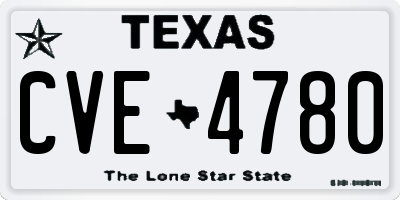 TX license plate CVE4780