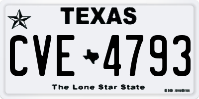 TX license plate CVE4793