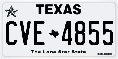 TX license plate CVE4855