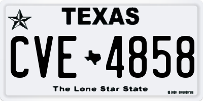 TX license plate CVE4858