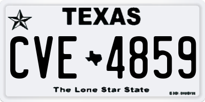 TX license plate CVE4859