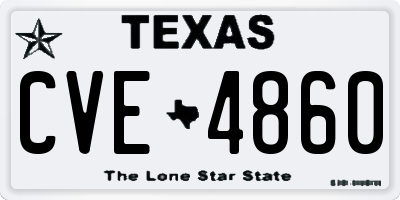 TX license plate CVE4860