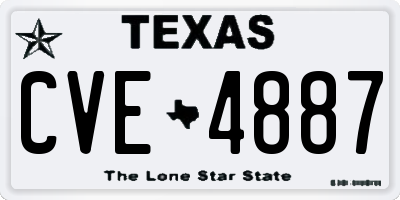 TX license plate CVE4887