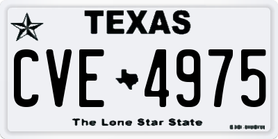 TX license plate CVE4975