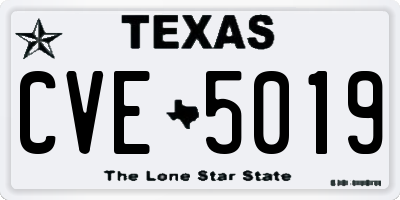 TX license plate CVE5019