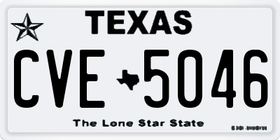 TX license plate CVE5046