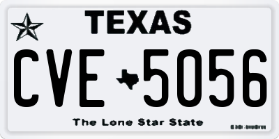 TX license plate CVE5056