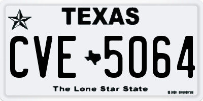 TX license plate CVE5064