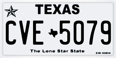 TX license plate CVE5079