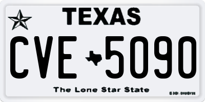 TX license plate CVE5090