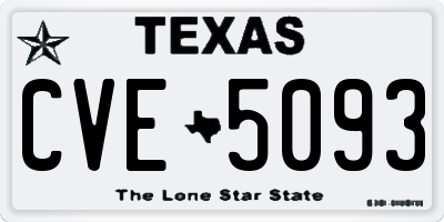 TX license plate CVE5093