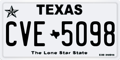 TX license plate CVE5098