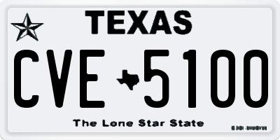 TX license plate CVE5100