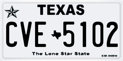 TX license plate CVE5102