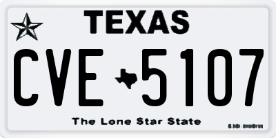 TX license plate CVE5107