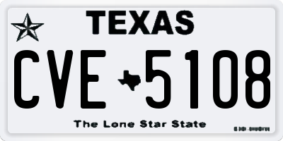TX license plate CVE5108