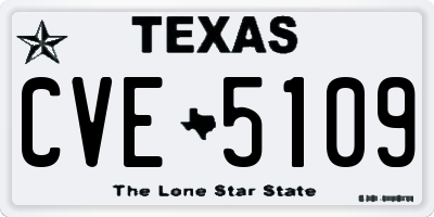 TX license plate CVE5109