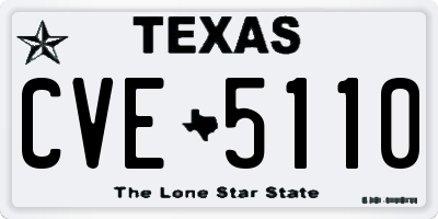 TX license plate CVE5110