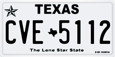 TX license plate CVE5112