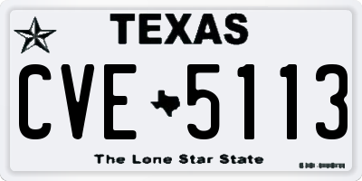 TX license plate CVE5113