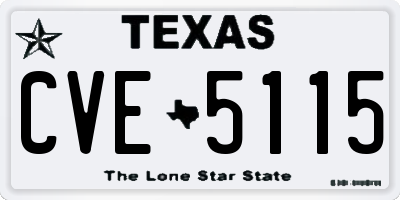 TX license plate CVE5115