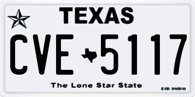 TX license plate CVE5117