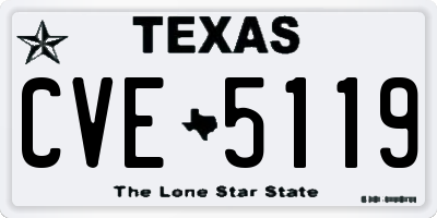 TX license plate CVE5119