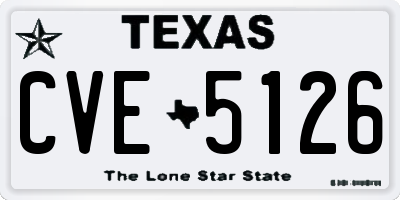 TX license plate CVE5126