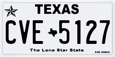 TX license plate CVE5127