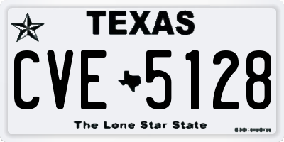 TX license plate CVE5128