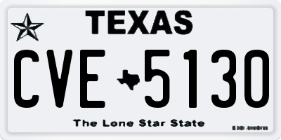 TX license plate CVE5130
