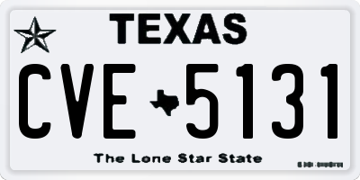 TX license plate CVE5131