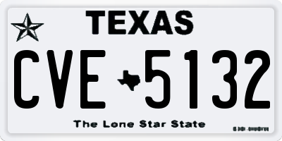 TX license plate CVE5132