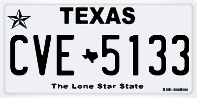 TX license plate CVE5133