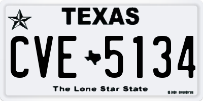 TX license plate CVE5134