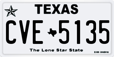 TX license plate CVE5135