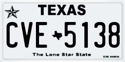 TX license plate CVE5138